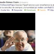 Agradecimiento al Papa Francisco_Claudia