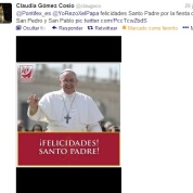 Felicitación al Papa Francisco