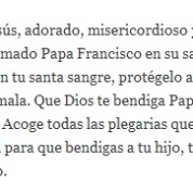 Oración por el Papa Francisco_María Cristina