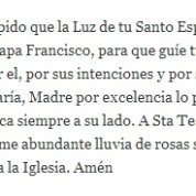 Oración pr el Papa Francisco_Lourdes Sofia